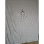 Tenda in puro lino Bellora con ricamo intaglio a mano 210x300cm Bianca