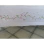 Tovaglia x12 Misto lino con ricamo punto pieno a mano Gran Misura 185 x 290 cm