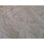 Pregiatissima tenda in purissimo lino ricamo intaglio Angeli a mano 215 x 310cm