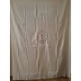 Spettacolare tenda in lino 100% con ricamo Intaglio a mano