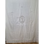 Spettacolare tenda in lino 100% con ricamo Intaglio a mano