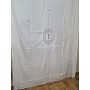 Spettacolare tenda in lino 100% con ricamo Intaglio a mano