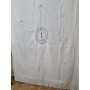 Spettacolare tenda in lino 100% con ricamo Intaglio a mano