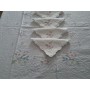 Tovaglia x12 Misto lino (70%Lino E 30%Cotone) ricamo punto pieno Fiori a mano