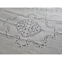 Copriletto puro lino con ricamo Intaglio e punto pieno a mano Bedspread handmade