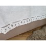 Copriletto puro lino con ricamo Intaglio e punto pieno a mano Bedspread handmade