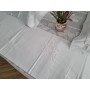 Spettacolare Lenzuolo Cotone Percalle ricamo Punto Pieno a mano Sheet handmade