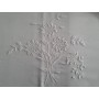 Spettacolare Lenzuolo Cotone Percalle ricamo Punto Pieno a mano Sheet handmade