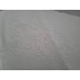 Spettacolare Lenzuolo Cotone Percalle ricamo Punto Pieno a mano Sheet handmade