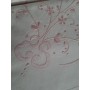 Spettacolare Lenzuolo Cotone Percalle ricamo Punto Pieno a mano Sheet handmade