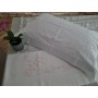 Spettacolare Lenzuolo Cotone Percalle ricamo Punto Pieno a mano Sheet handmade