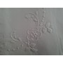 Spettacolare Lenzuolo Cotone Percalle ricamo Punto Pieno a mano Sheet handmade