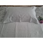 Spettacolare Lenzuolo Cotone Percalle ricamo Punto Pieno a mano Sheet handmade