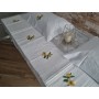 Spettacolare Lenzuolo Cotone Percalle ricamo Punto Pieno a mano Sheet handmade